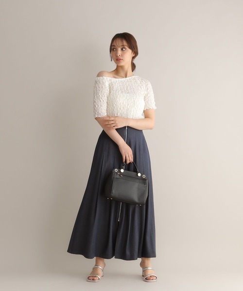 Andemiu（アンデミュウ）の「デニムフロントZIPスカート126360（デニムスカート・レディース・ブラック/インディゴブルー・FREE）」の15枚目の写真