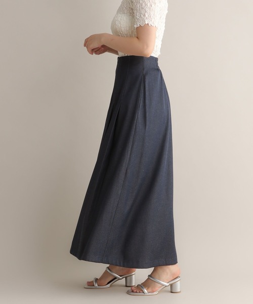 Andemiu（アンデミュウ）の「デニムフロントZIPスカート126360（デニムスカート・レディース・ブラック/インディゴブルー・FREE）」の11枚目の写真