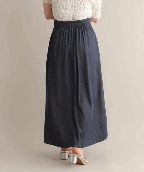 Andemiu（アンデミュウ）の「デニムフロントZIPスカート126360（デニムスカート・レディース・ブラック/インディゴブルー・FREE）」の10枚目の写真