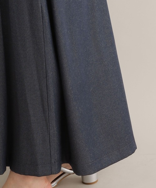 Andemiu（アンデミュウ）の「デニムフロントZIPスカート126360（デニムスカート・レディース・ブラック/インディゴブルー・FREE）」の6枚目の写真