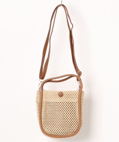 VIBGYOR Women（ヴィブジョー　ウィメン）の「【resonance】インポーチ付き　ストローバッグ　マルチウェイ　ショルダーバッグ　ハンドバッグ　浴衣（かごバッグ・レディース・ブラック系/ブラウン系/ホワイト系・FREE）」の8枚目の写真