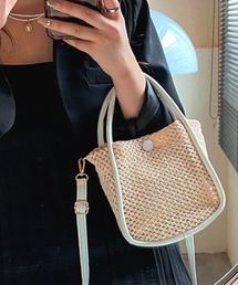 VIBGYOR Women | 【resonance】インポーチ付き　ストローバッグ　マルチウェイ　ショルダーバッグ　ハンドバッグ　浴衣(かごバッグ)