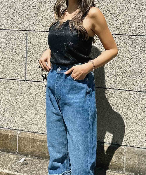 esutoreja(エストレジャ)の「グリッターカップキャミソール(Tシャツ/カットソー・レディース・ホワイト/ゴールド/ブラック・FREE)」の9枚目の写真