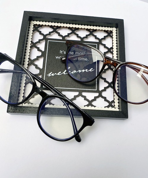 Port(ポート)の「ウェリントンタイプ クリアレンズ 【 伊達眼鏡 】(メガネ・メンズ・ブラウン/ブラック/ライトグレー・FREE)」の4枚目の写真