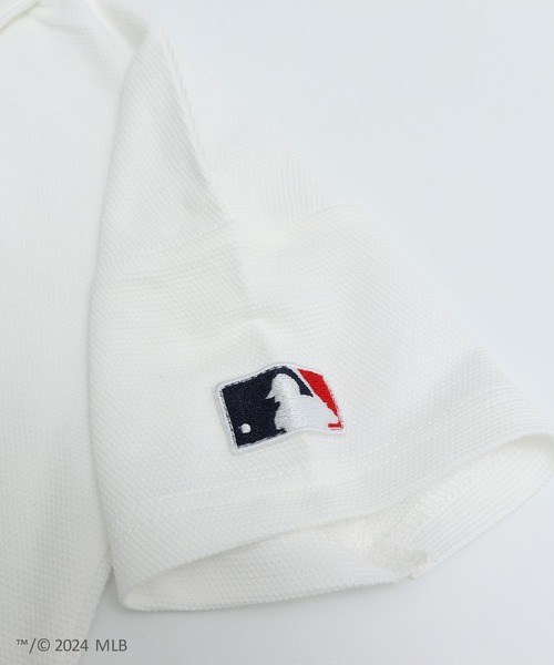 MARK&LONA ホワイト ポロワンピース セール】MLB 刺繍ロゴ 半袖ポロワンピース（ワンピース）｜MLB