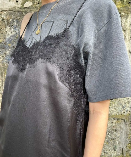 Ameri（アメリ）の「MEDI MALTA TEE WITH LAYERED CAMI TOP（T
