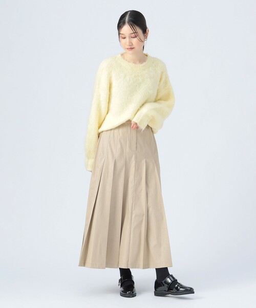 BEAMS HEART（ビームスハート）の「シャギーニット クルー プルオーバー（手洗い可能）（ニット/セーター・レディース・オフホワイト/チャコールグレー/ブルー/ブラック系その他4/イエロー系その他4/サックスブルー・FREE）」の9枚目の写真