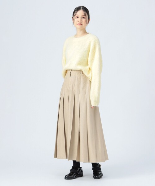 BEAMS HEART（ビームスハート）の「シャギーニット クルー プルオーバー（手洗い可能）（ニット/セーター・レディース・オフホワイト/チャコールグレー/ブルー/ブラック系その他4/イエロー系その他4/サックスブルー・FREE）」の10枚目の写真