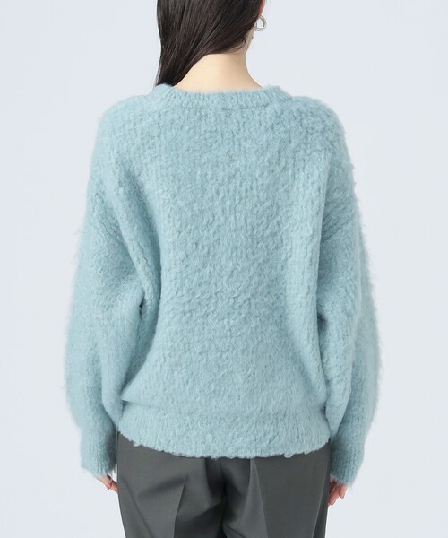 BEAMS HEART（ビームスハート）の「シャギーニット クルー プルオーバー（手洗い可能）（ニット/セーター・レディース・オフホワイト/チャコールグレー/ブルー/ブラック系その他4/イエロー系その他4/サックスブルー・FREE）」の19枚目の写真