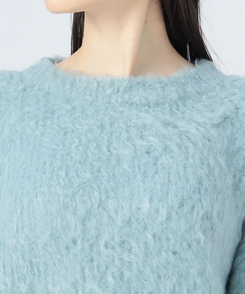 BEAMS HEART（ビームスハート）の「シャギーニット クルー プルオーバー（手洗い可能）（ニット/セーター・レディース・オフホワイト/チャコールグレー/ブルー/ブラック系その他4/イエロー系その他4/サックスブルー・FREE）」の20枚目の写真