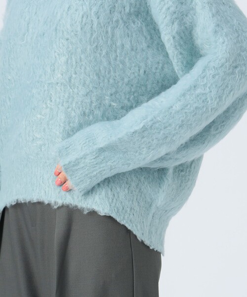 BEAMS HEART（ビームスハート）の「シャギーニット クルー プルオーバー（手洗い可能）（ニット/セーター・レディース・オフホワイト/チャコールグレー/ブルー/ブラック系その他4/イエロー系その他4/サックスブルー・FREE）」の21枚目の写真