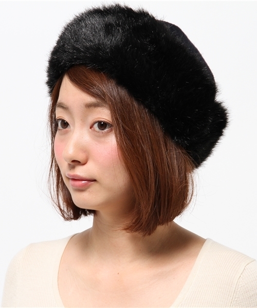 BEAMS BOY（ビームスボーイ）の「Cableami×BEAMS BOY / ファー TOQUE （ハット・レディース・グレー/ネイビー・ONE SIZE）」の9枚目の写真