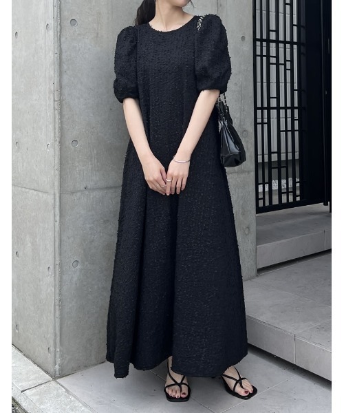 リバーシブルパフスリーブワンピース】オーバーサイズ×エレガント