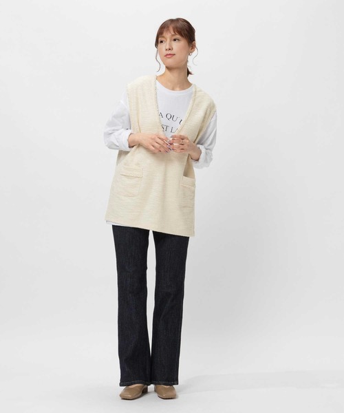 Sweet Camel(スウィートキャメル)の「【Sweet Camel】コンフォートストレッチBC(デニムパンツ・レディース・ノンウォッシュ・SS/S/M/L/LL)」の2枚目の写真