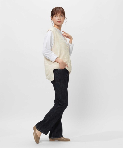 Sweet Camel(スウィートキャメル)の「【Sweet Camel】コンフォートストレッチBC(デニムパンツ・レディース・ノンウォッシュ・SS/S/M/L/LL)」の3枚目の写真