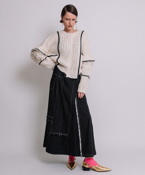 yashinoki0904 アウラアイラ ループフリンジニットカーディガン yashinoki0904 様専用アウラアイラ ループフリンジニット