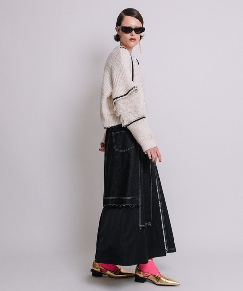 AULA AILA（アウラアイラ）の「ループフリンジニットカーディガン