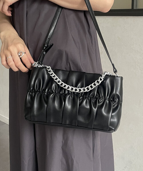 Thevon（ゼボン）の「3WAYギャザーバッグ（ショルダーバッグ・レディース・ブラック/ブラウン・FREE）」の21枚目の写真