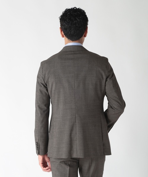 MEN'S BIGI（メンズビギ）の「ウールメランジ千鳥格子スーツ＜セットアップ＞（スーツセット・メンズ・ネイビー/ブラウン/グレー・03/02/01/04）」の7枚目の写真