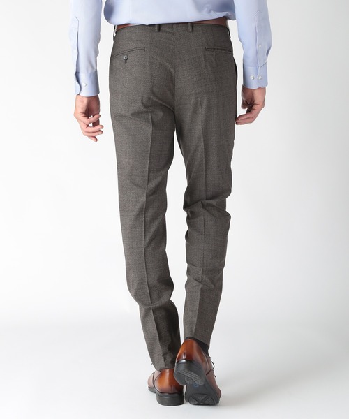 MEN'S BIGI（メンズビギ）の「ウールメランジ千鳥格子スーツ＜セットアップ＞（スーツセット・メンズ・ネイビー/ブラウン/グレー・03/02/01/04）」の9枚目の写真