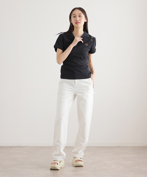 FRED PERRY(フレッドペリー)の「【FRED PERRY/フレッドペリー】TIE-BACK POLO SHIRT:ポロシャツ(ポロシャツ・レディース・ブラック・MEDIUM)」の19枚目の写真