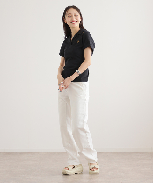 FRED PERRY(フレッドペリー)の「【FRED PERRY/フレッドペリー】TIE-BACK POLO SHIRT:ポロシャツ(ポロシャツ・レディース・ブラック・MEDIUM)」の18枚目の写真