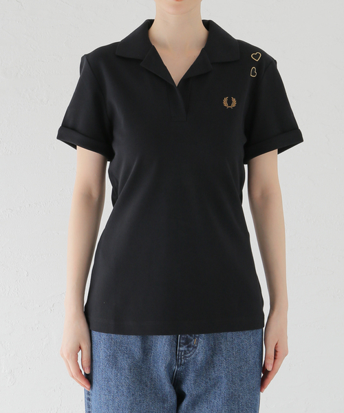 FRED PERRY(フレッドペリー)の「【FRED PERRY/フレッドペリー】TIE-BACK POLO SHIRT:ポロシャツ(ポロシャツ・レディース・ブラック・MEDIUM)」の15枚目の写真
