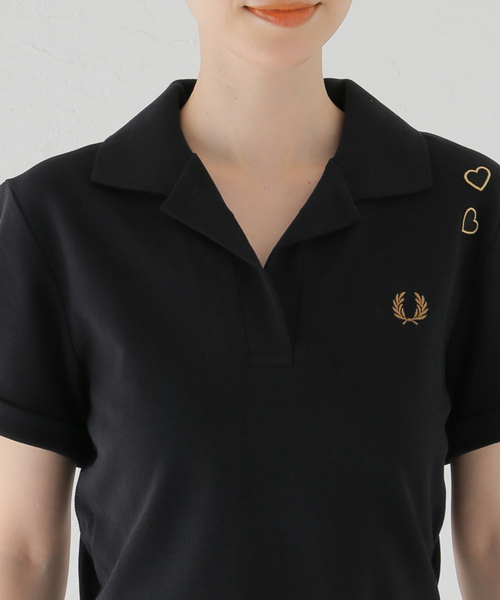 FRED PERRY(フレッドペリー)の「【FRED PERRY/フレッドペリー】TIE-BACK POLO SHIRT:ポロシャツ(ポロシャツ・レディース・ブラック・MEDIUM)」の12枚目の写真