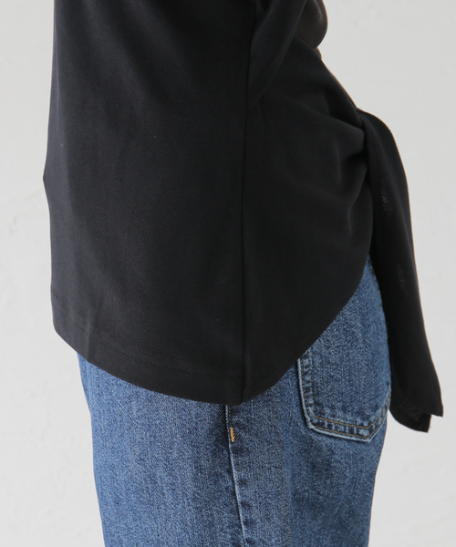 FRED PERRY(フレッドペリー)の「【FRED PERRY/フレッドペリー】TIE-BACK POLO SHIRT:ポロシャツ(ポロシャツ・レディース・ブラック・MEDIUM)」の7枚目の写真