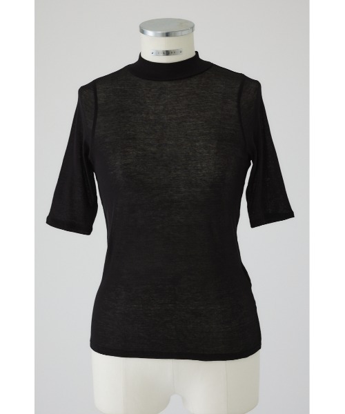 RIM.ARK（リムアーク）の「Cotton tight half sleeve tops コットンタイトハーフスリーブトップス（Tシャツ/カットソー・レディース・ホワイト/ブルー/ライトイエロー/ブラック・38/36）」の3枚目の写真