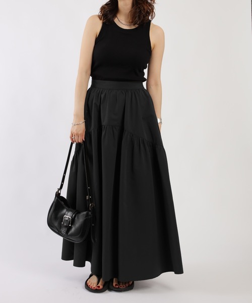 セール】ギャザーロングフレアスカート（スカート）｜1chaku