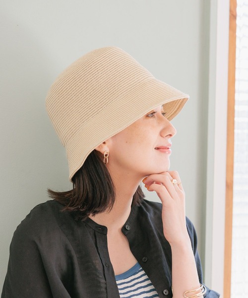 studio CLIP（スタディオクリップ）の「【サイズ調整可能】ペーパーブレードハット（ハット・レディース・ベージュ/ブラウン/ブラック・FREE）」の7枚目の写真