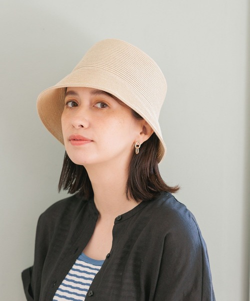 studio CLIP（スタディオクリップ）の「【サイズ調整可能】ペーパーブレードハット（ハット・レディース・ベージュ/ブラウン/ブラック・FREE）」の8枚目の写真