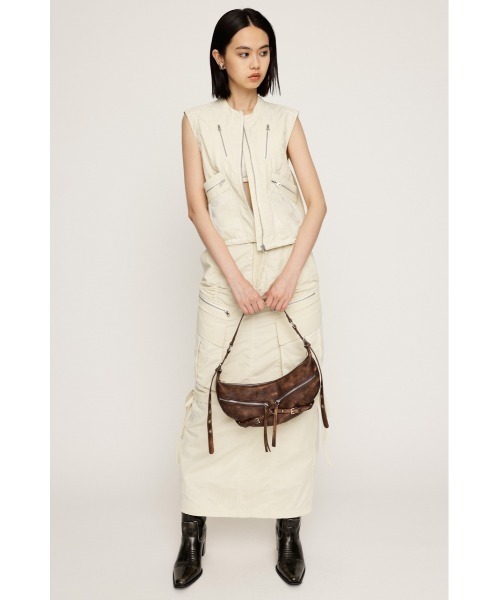 SLY（スライ）の「MESH DOCKING MILITALY VEST メッシュ ドッキング ミリタリー ベスト / セットアップ可 ノースリーブトップス（ベスト・レディース・ブラック/アイボリー・FREE）」の5枚目の写真