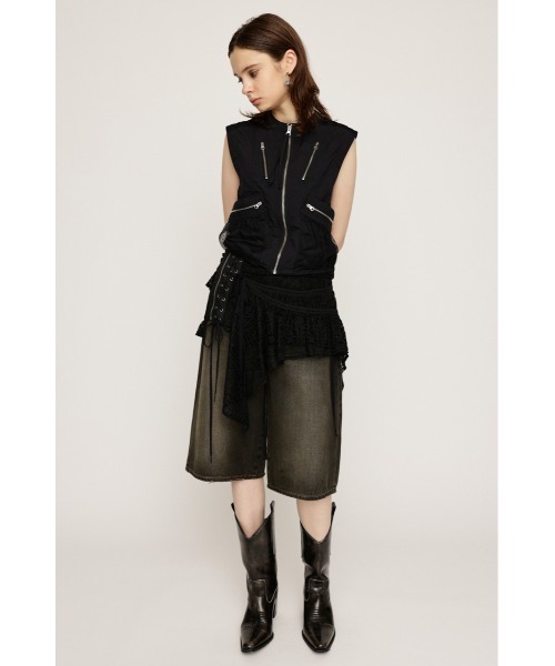 SLY（スライ）の「MESH DOCKING MILITALY VEST メッシュ ドッキング ミリタリー ベスト / セットアップ可 ノースリーブトップス（ベスト・レディース・ブラック/アイボリー・FREE）」の21枚目の写真