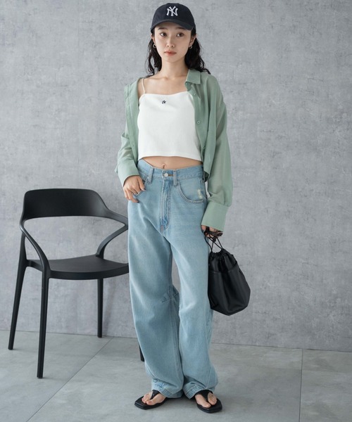 WEGO（ウィゴー）の「WEGO/nachumoreショートワンポイントキャミ（キャミソール・レディース・ブラック/オフホワイト/ピンク・SMALL/MEDIUM）」の10枚目の写真