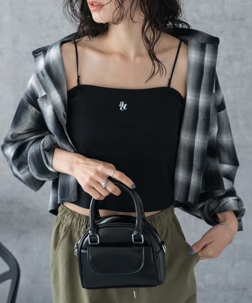 WEGO（ウィゴー）の「WEGO/nachumoreショートワンポイントキャミ（キャミソール・レディース・ブラック/オフホワイト/ピンク・SMALL/MEDIUM）」の11枚目の写真