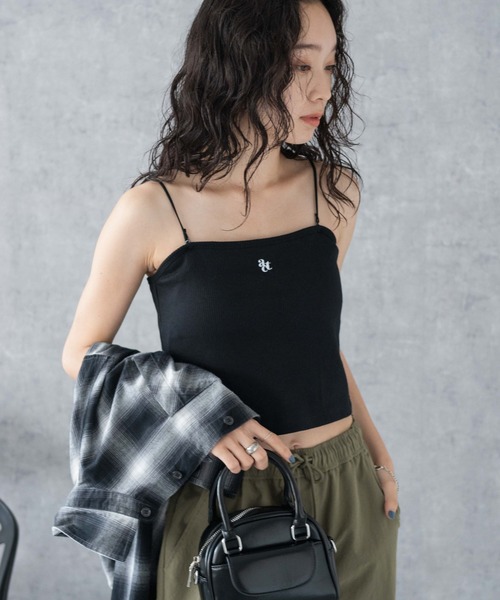 WEGO（ウィゴー）の「WEGO/nachumoreショートワンポイントキャミ（キャミソール・レディース・ブラック/オフホワイト/ピンク・SMALL/MEDIUM）」の13枚目の写真