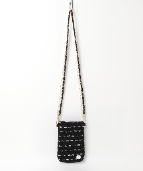 a-jolie(アジョリー)の「【a-jolie/アジョリー】ツィード大粒パールボタンモバイルポシェット(ショルダーバッグ・レディース・ホワイト/ブラック・FREE)」の8枚目の写真