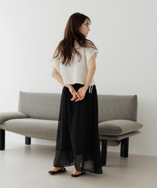 flower（フラワー）の「バブルフレンチトップ（ベスト・レディース・アイボリー/ブラック・FREE）」の22枚目の写真