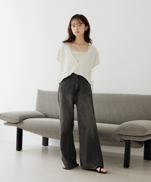 flower（フラワー）の「バブルフレンチトップ（ベスト・レディース・アイボリー/ブラック・FREE）」の21枚目の写真