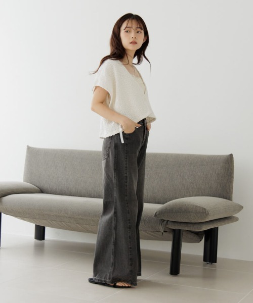 flower（フラワー）の「バブルフレンチトップ（ベスト・レディース・アイボリー/ブラック・FREE）」の20枚目の写真