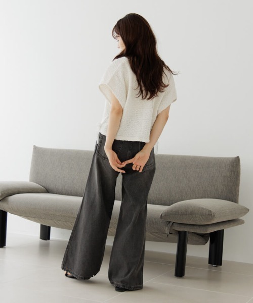 flower（フラワー）の「バブルフレンチトップ（ベスト・レディース・アイボリー/ブラック・FREE）」の19枚目の写真