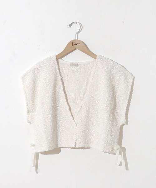 flower（フラワー）の「バブルフレンチトップ（ベスト・レディース・アイボリー/ブラック・FREE）」の18枚目の写真