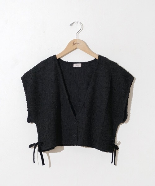 flower（フラワー）の「バブルフレンチトップ（ベスト・レディース・アイボリー/ブラック・FREE）」の17枚目の写真