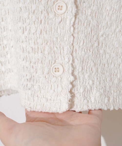 flower（フラワー）の「バブルフレンチトップ（ベスト・レディース・アイボリー/ブラック・FREE）」の4枚目の写真