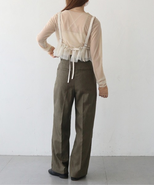 CLEIO(クレイオ)の「【CLEIO】バイカラーレイヤードシアートップス/シースルートップス/BICOLOR LAYERED SHEER TOPS/980-12615(Tシャツ/カットソー・レディース・アイボリー/ブラック/サックスブルー・FREE)」の9枚目の写真