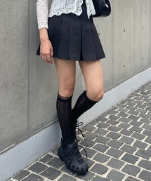 nomnom | 【nomnom】ベルト付きプリーツミニスカート(スカート)