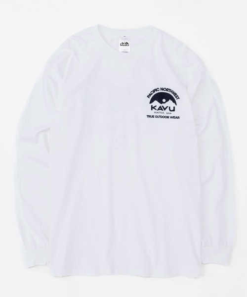 １点物【限定/未使用1】KAVU カブー SEATTLE.USAロゴ ロングスリーブTシャツ WHT L 新品タグ有り A&F エイアンドエフ正規品 入手困難デッド KAVU/カブー Seattle LS Tee/シアトルティー（Tシャツ