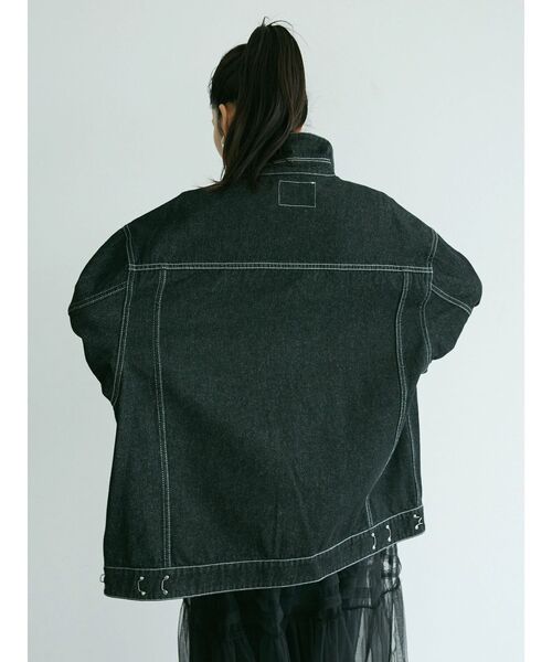 CRAFT STANDARD BOUTIQUE(クラフトスタンダードブティック)の「デニム3rdジャケット(デニムジャケット・レディース・ブラック/ダークインディゴブルー・M/L/XL)」の9枚目の写真